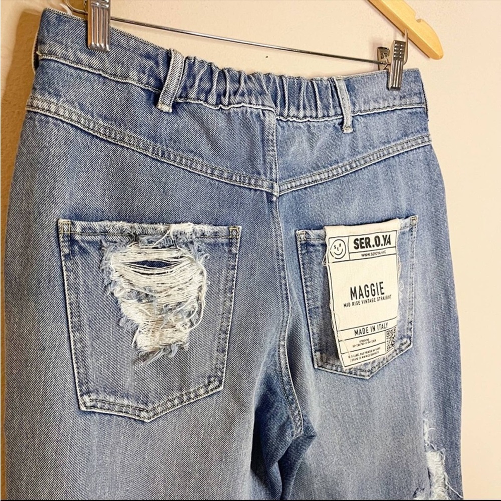 NWT Size 25 SER.O.YA Maggie Mid Rise Vintage Straight Jeans - Picture 4 of 6